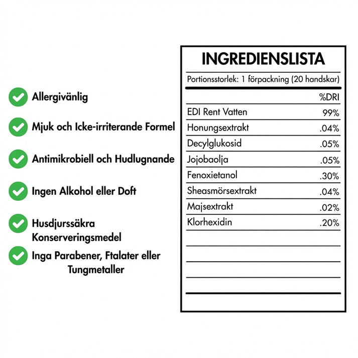 20-pack luktabsorberande rengöringsvantar för husdjur😻🐕