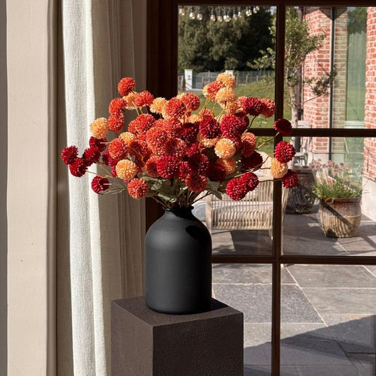 Faux Kiku-blomma – 10 stjälkar / 50 huvuden