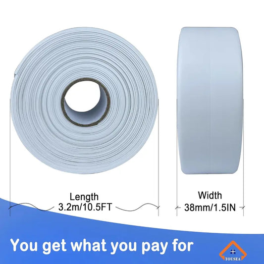 3-pack Vit Vattentät Tätningslist (3,2m/st) – Totalt 9,6m Hållbar Tätning för Badrum och Kök
