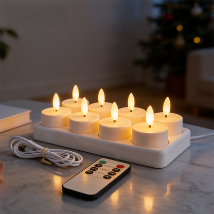 🕯️✨ 12 LED-varmelys for et varmt nyttår