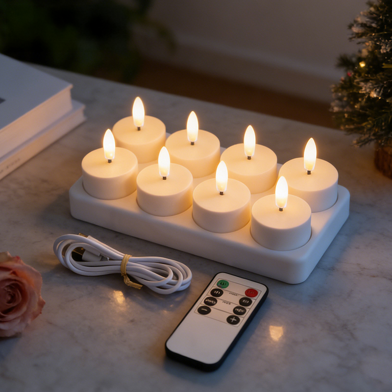 🕯️✨ 12 LED-varmelys for et varmt nyttår