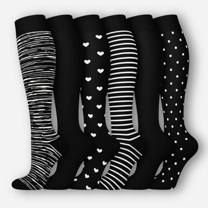 6-pakning med kompresjonsstrømper