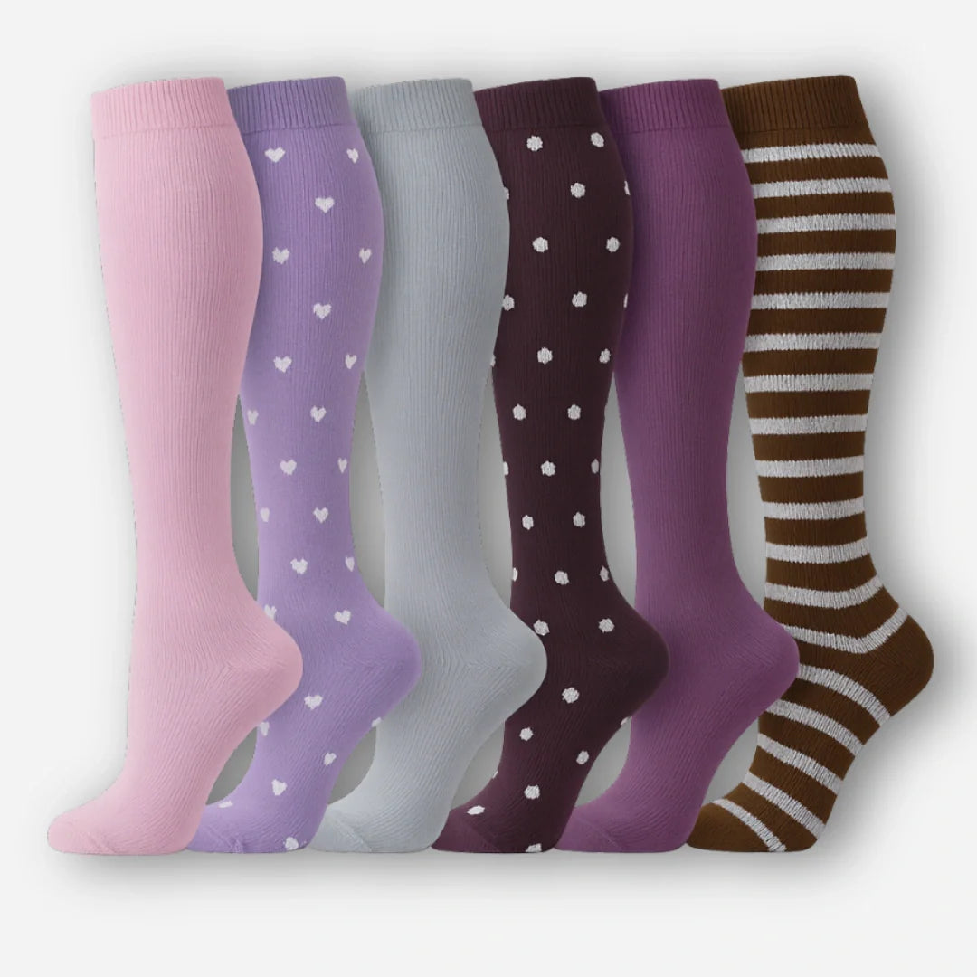 6-pakning med kompresjonsstrømper