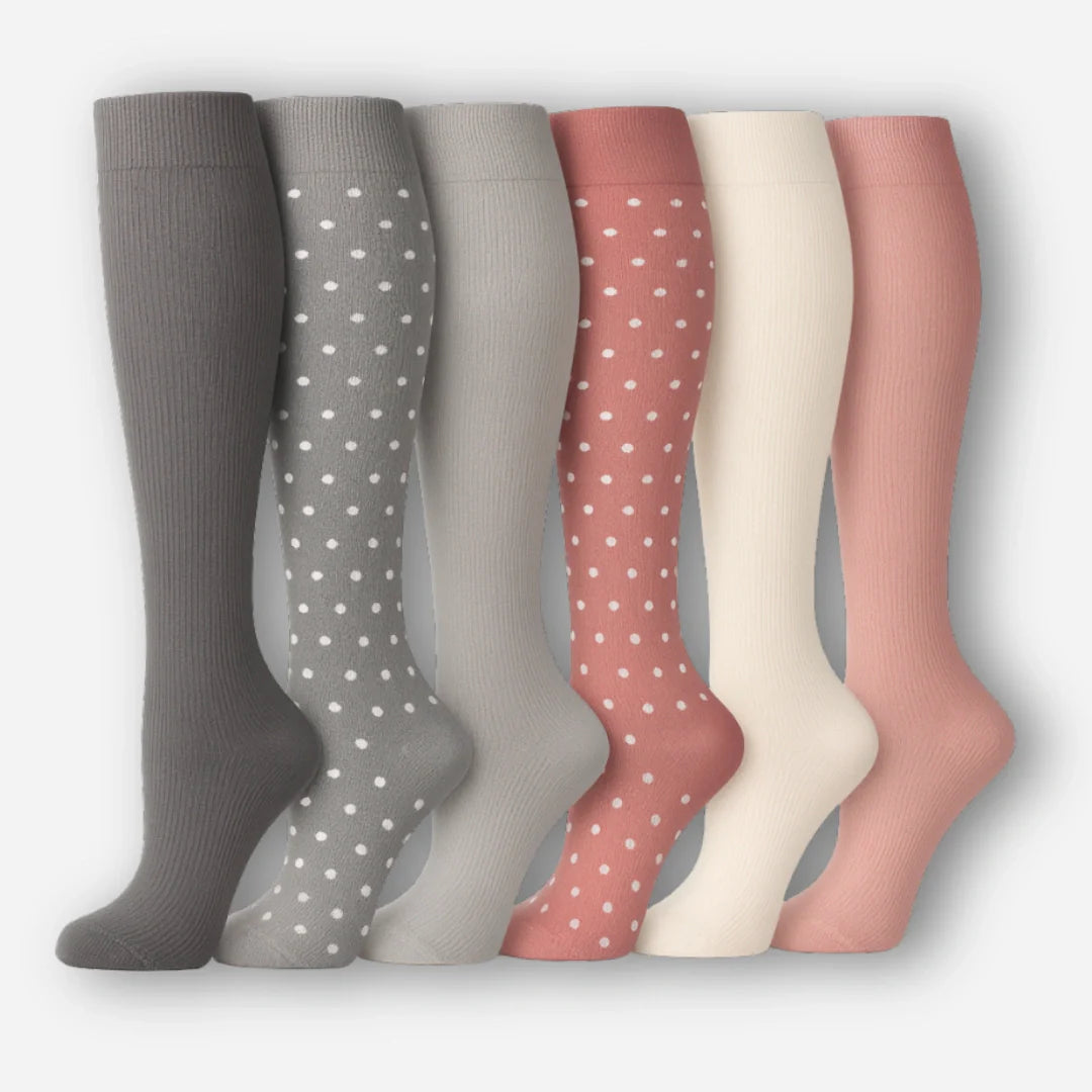 6-pakning med kompresjonsstrømper