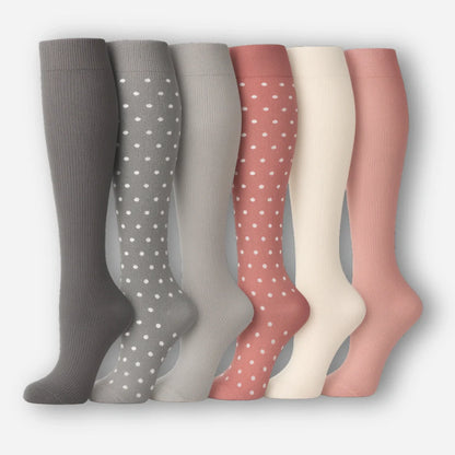 6-pakning med kompresjonsstrømper