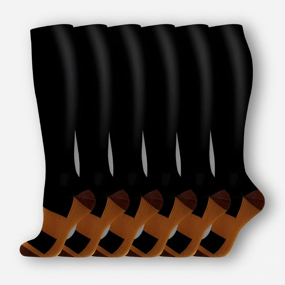 6-pakning med kompresjonsstrømper