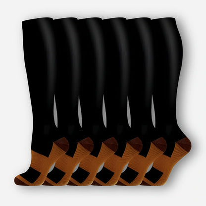 6-pakning med kompresjonsstrømper