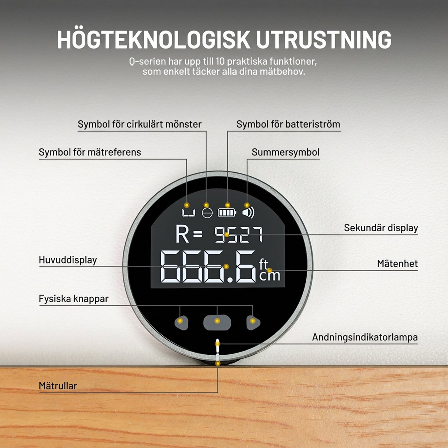 MiniQ Smart Elektroniskt Måttband 📐🔋