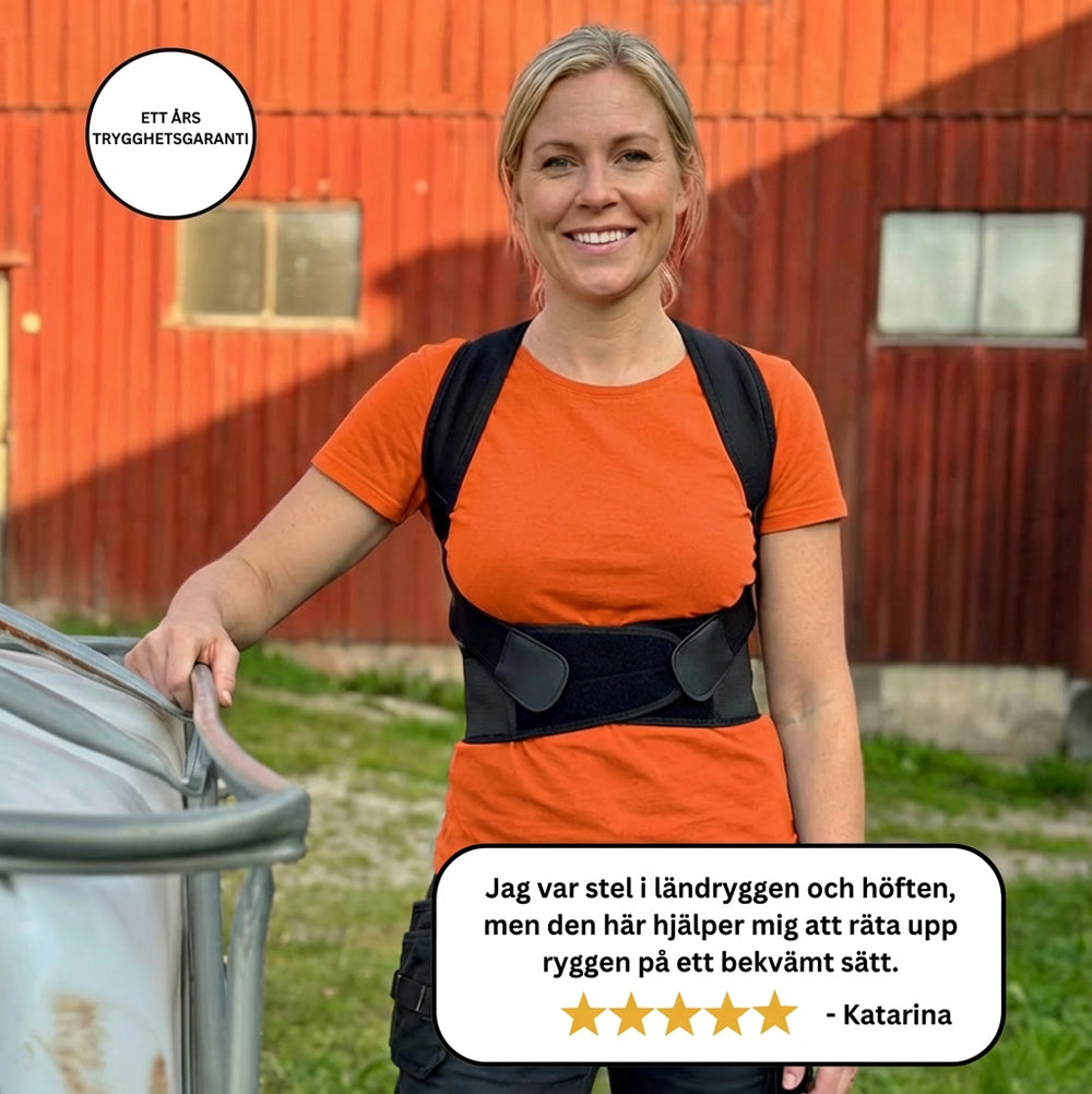 Komfortabel og justerbar holdningskorrigerer for nakke- og ryggsmerter og stiv nakke – Rask smertelindring og bedre holdning 