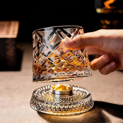 🥃✨360° roterande kristallglas – Lyxigt snurrande whisky- och vinglas