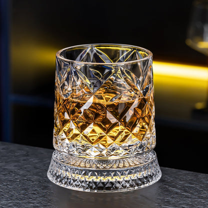 🥃✨360° roterande kristallglas – Lyxigt snurrande whisky- och vinglas