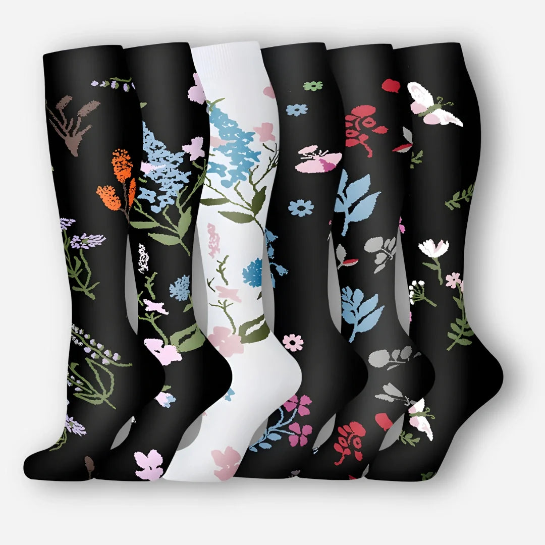 6-pakning med kompresjonsstrømper