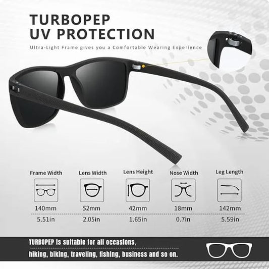 TURBOPEP Fuldt udvalg – 3 par HD polariserede solbriller