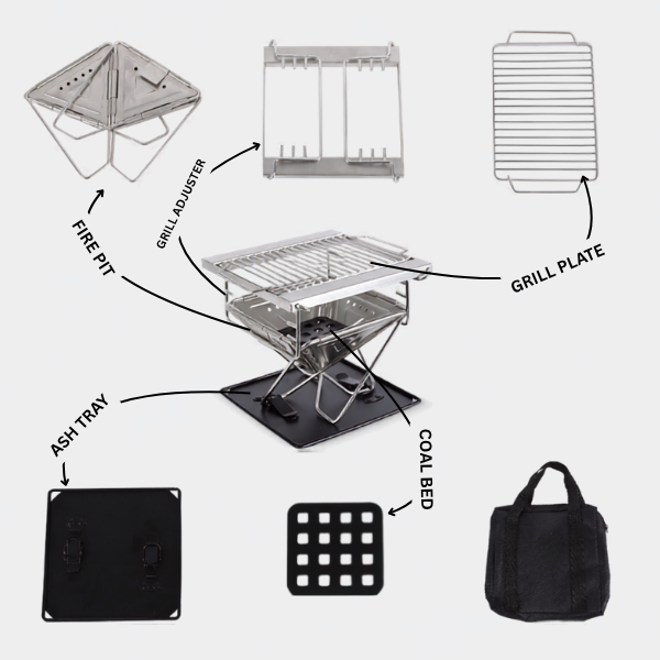 Flatpack grill, spis och eldgrop