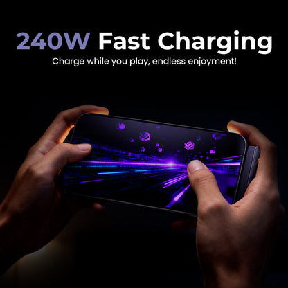 ⚡2-i-1 usynlig ladekabelholder – 240W hurtigladekabel med innebygd telefonstativ