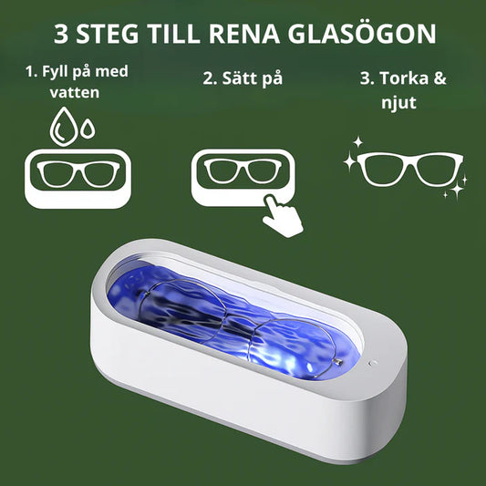 Krystallklare glass uten rengjøringskluter og striper