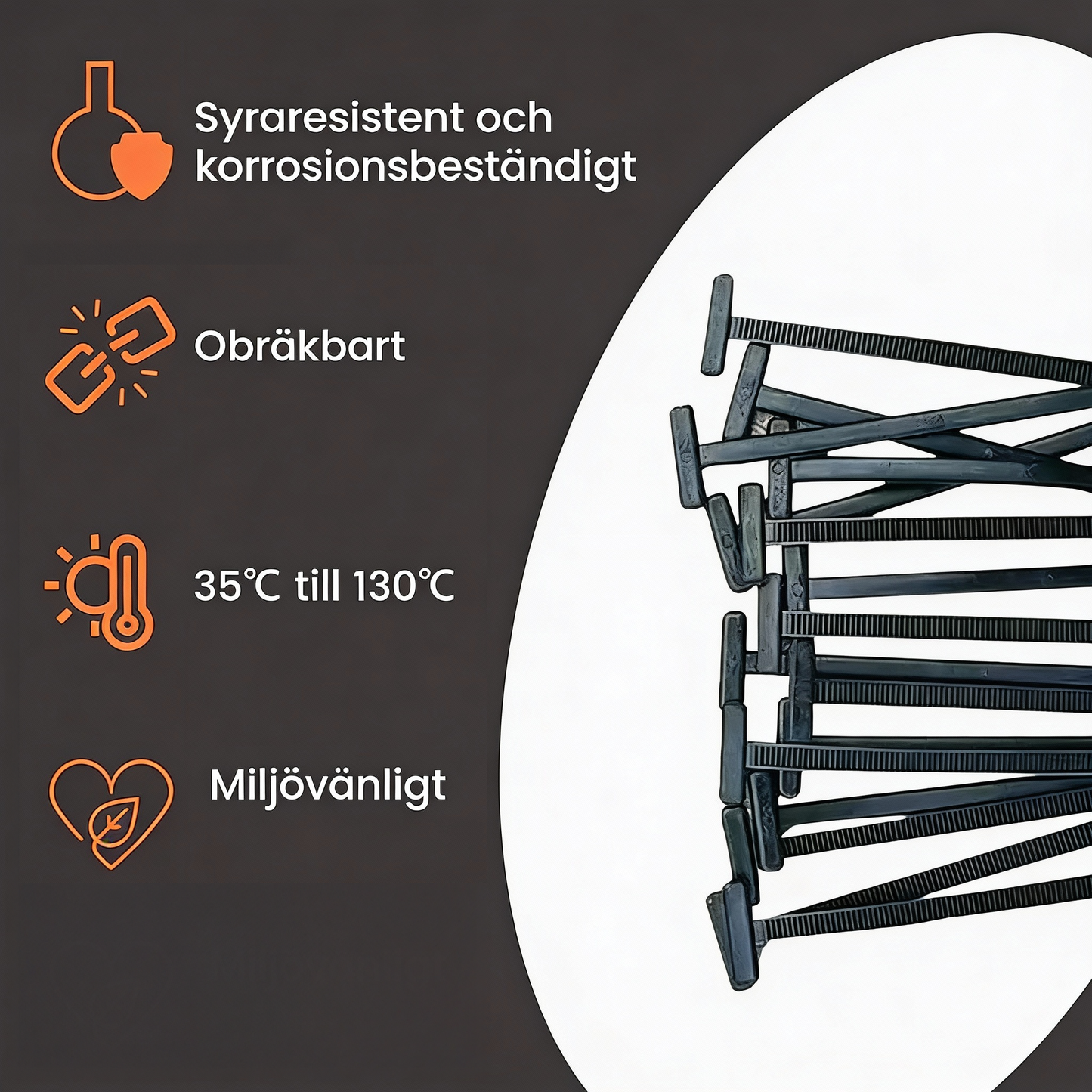 Nylon 66 Universal Buntband Spänne