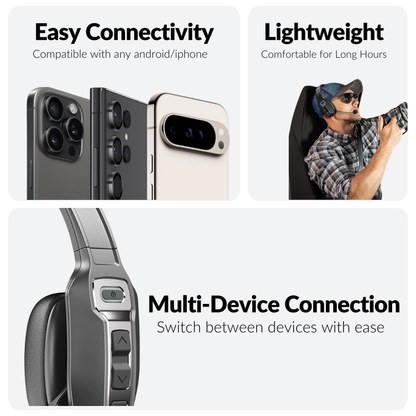 Brusreducerande Bluetooth-headset (36 timmars taltid)