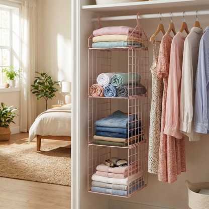 Hängande garderobsorganisatör i flera lager