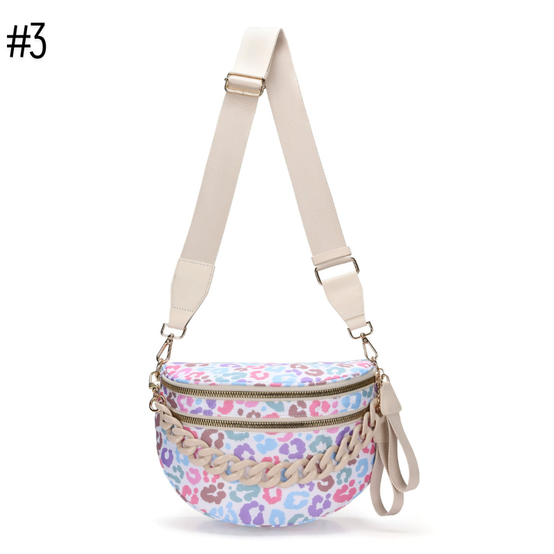 Romslig crossbody-veske med flere lommer