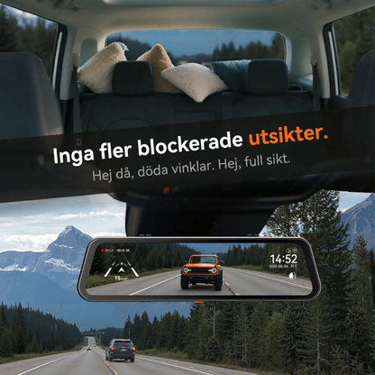 🚗✨ G900Pro 12MP Back­spegel med WiFi & Pekskärm – Premium Säkerhet med 30 Månaders Garanti