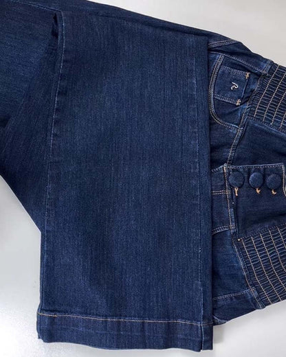Curvy Skinny Flare-Jeans med Hög Midja | Formande & Stretchiga