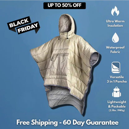 ❄3-i-1 ultralett termisk poncho