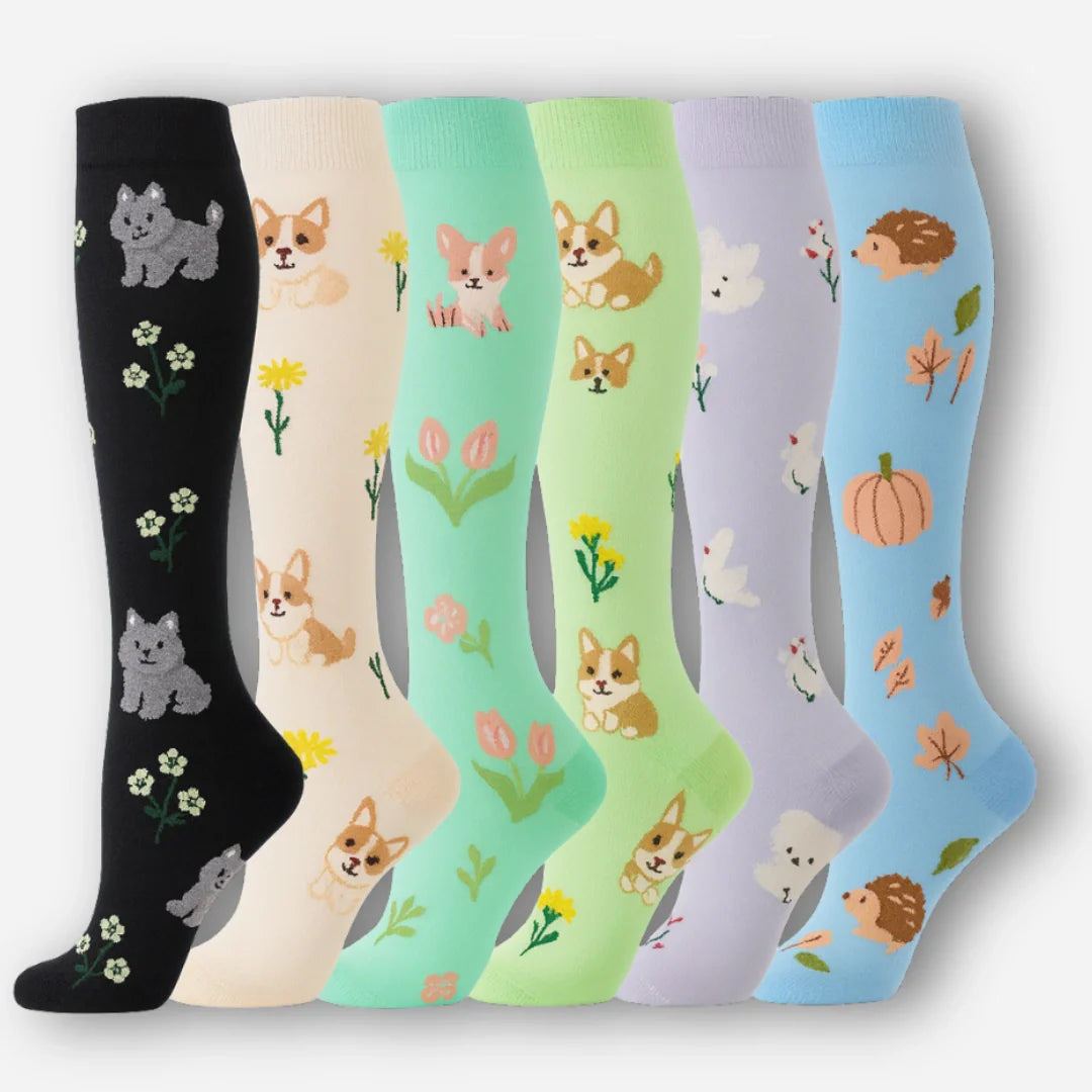 6-pakning med kompresjonsstrømper