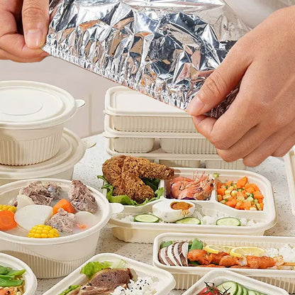 🍽️ Håll varje måltid varm, fräsch och god 🔥 Återanvändbara lock i aluminium för matförvaring ✨