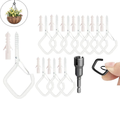 20 stk. Firkantede opphengskroker med kneppfunksjon - Bonsai-kroker med sikkerhetslås