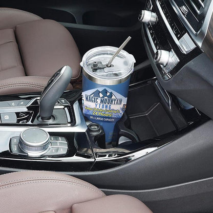 Magic Frozen termos med sugerør – vakuumisolert iskald drikkeflaske i rustfritt stål