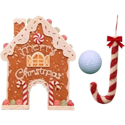 🍪 50 % RABATT NÅ! ✨ Pepperkake-golfsett – Festlig julespill med 2 puttere og 6 hull for familiemoro i høytiden 🎄🏌️‍♂️ 
