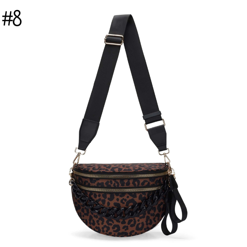 Romslig crossbody-veske med flere lommer