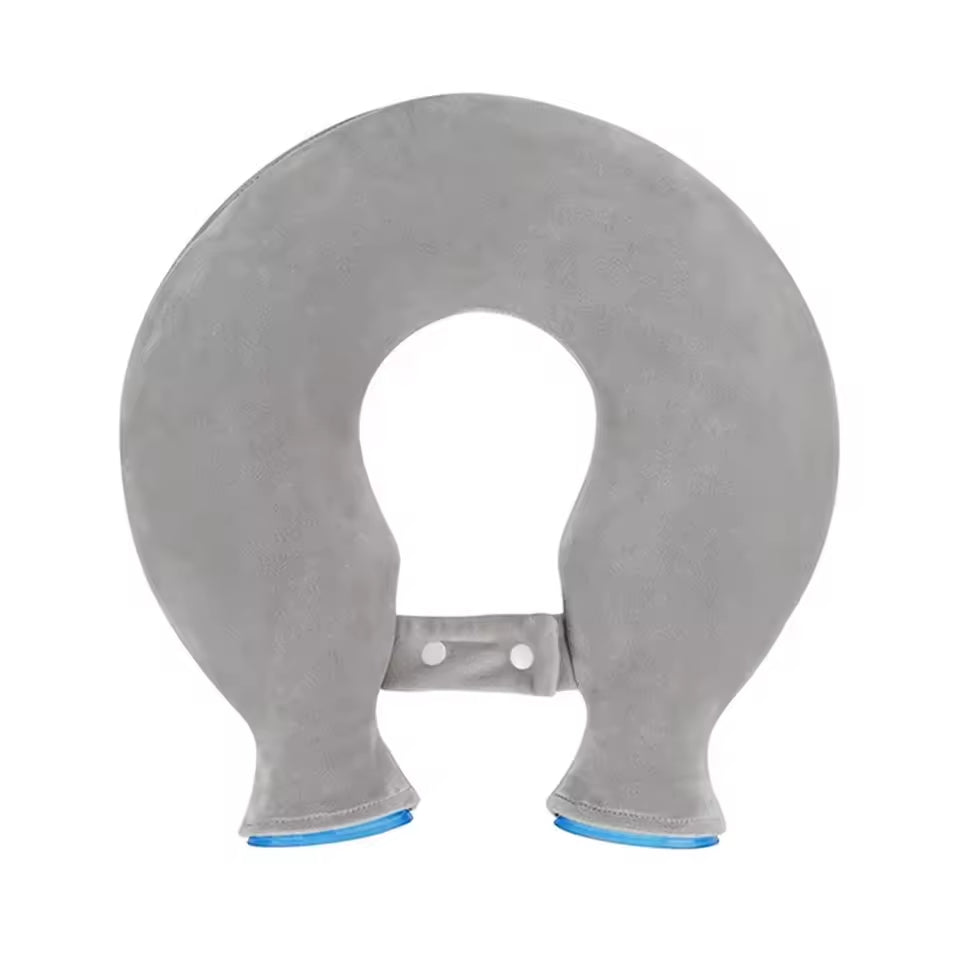 🔥 U-formet hengende varmtvannsflaske med mykt fleecetrekk ❄ Multifunksjonell pleie for nakke og skuldre med varme/kuldebehandling 🌟 