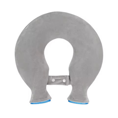 🔥 U-formet hengende varmtvannsflaske med mykt fleecetrekk ❄ Multifunksjonell pleie for nakke og skuldre med varme/kuldebehandling 🌟 