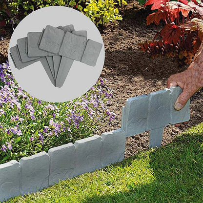 10-pack Dekorativa kantstöd med stenlook för trädgården