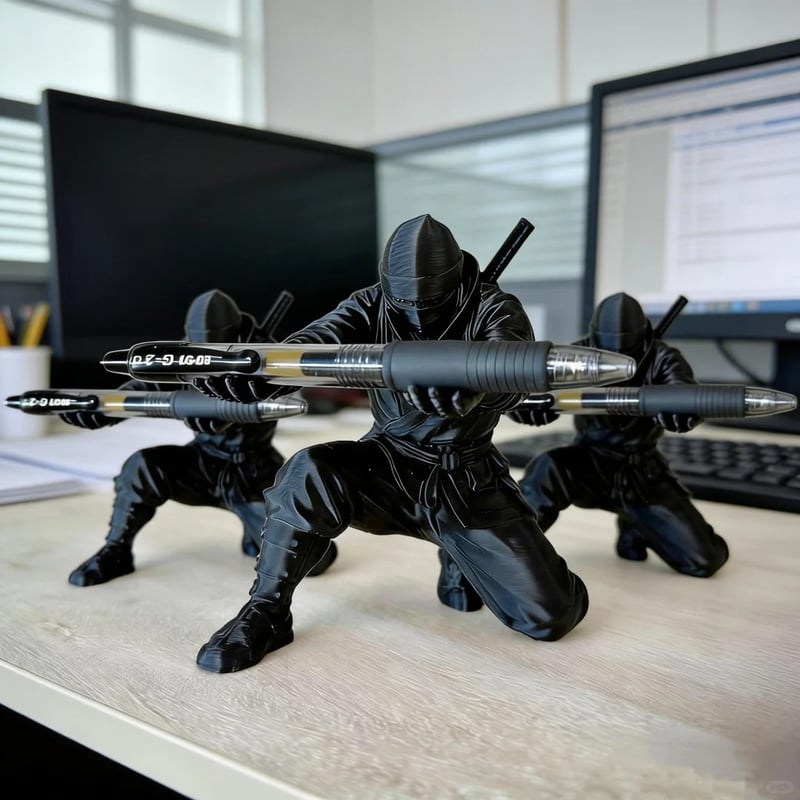 🔥 KAMPANJ DENNA VECKA! ⚔️ 3D-printat samuraj-pennställ & skrivbordsorganisatör