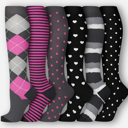 6-pakning med kompresjonsstrømper