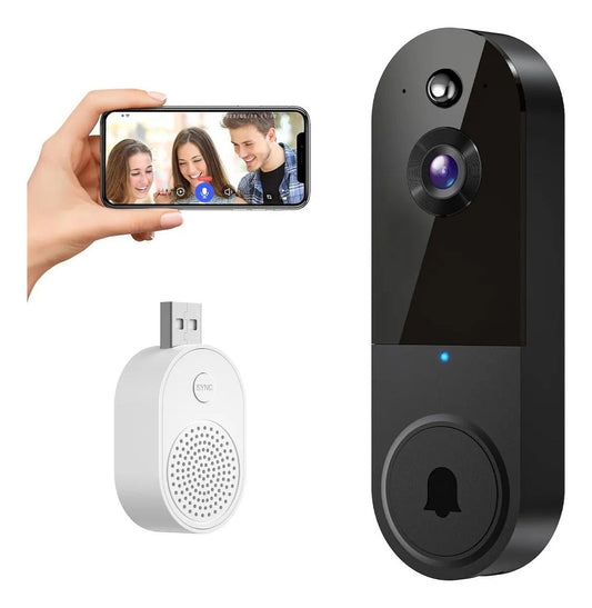 Trådlös Videodörrkamera – AI‑Rörelsedetektering, 1080P HD