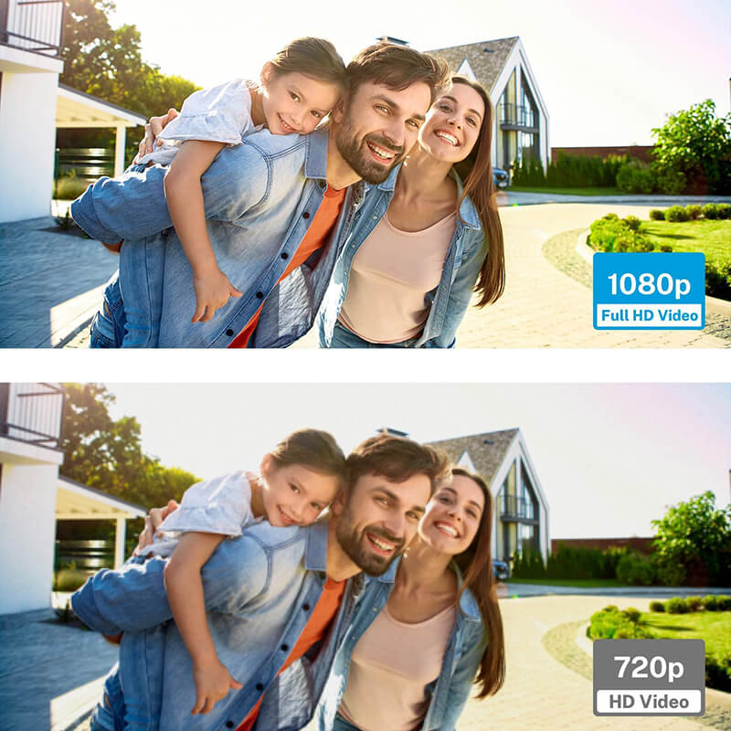 Trådlös Videodörrkamera – AI‑Rörelsedetektering, 1080P HD