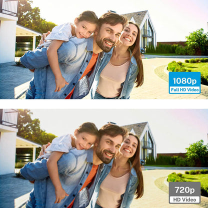 Trådlös Videodörrkamera – AI‑Rörelsedetektering, 1080P HD