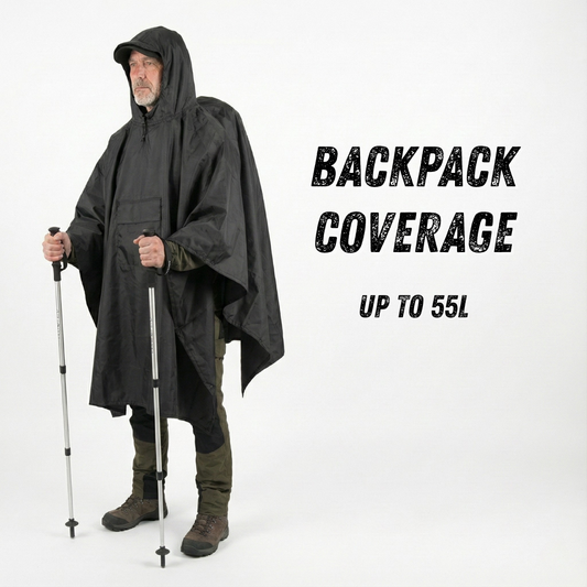 Solacewell 3-i-1 Multifunktionell Poncho – Vattentät & Ultralätt