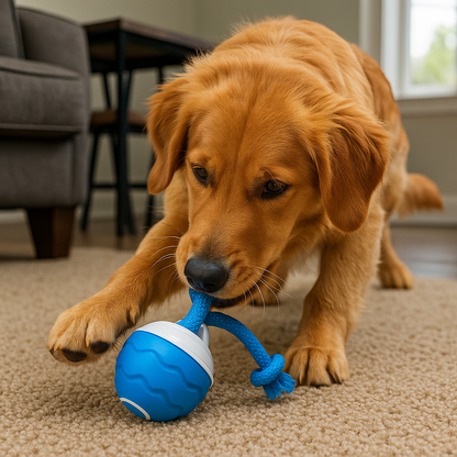 🐾 Interaktiv elektronisk ball for kjæledyr – automatisk bevegelse, tyggebestandig og beroligende for katter/hunder 🐱🐶📦 