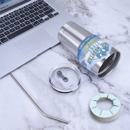 Magic Frozen termos med sugerør – vakuumisolert iskald drikkeflaske i rustfritt stål