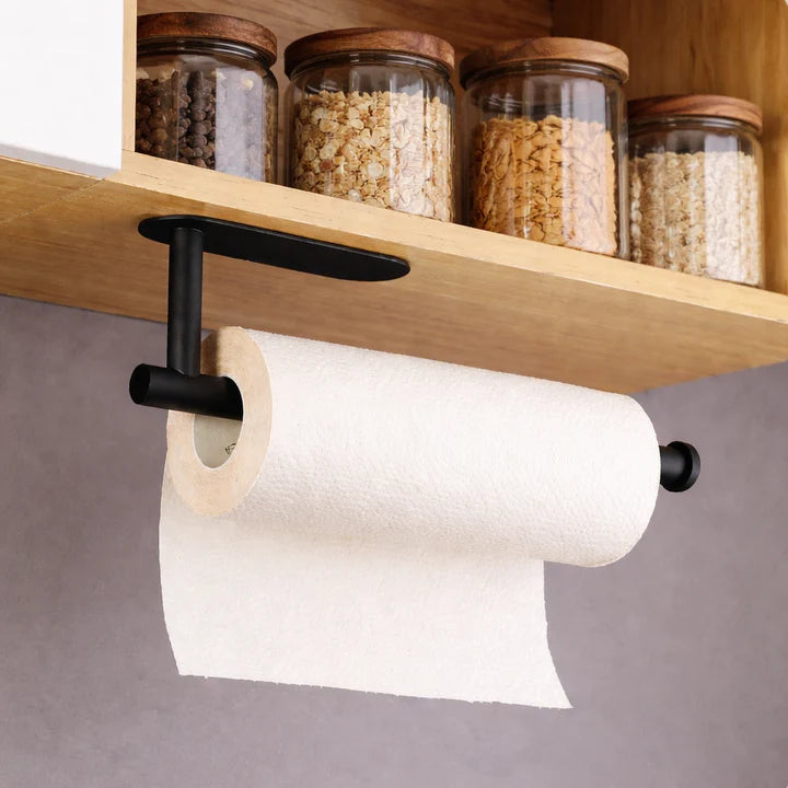 StickMount papirholder – Selvklebende holder for papir, håndklær og kjøkkenruller – monteres uten boring, skruer eller verktøy. 