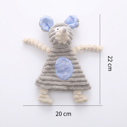 Hållbar prasslande hundleksak utan fyllning med pip (3‑pack)