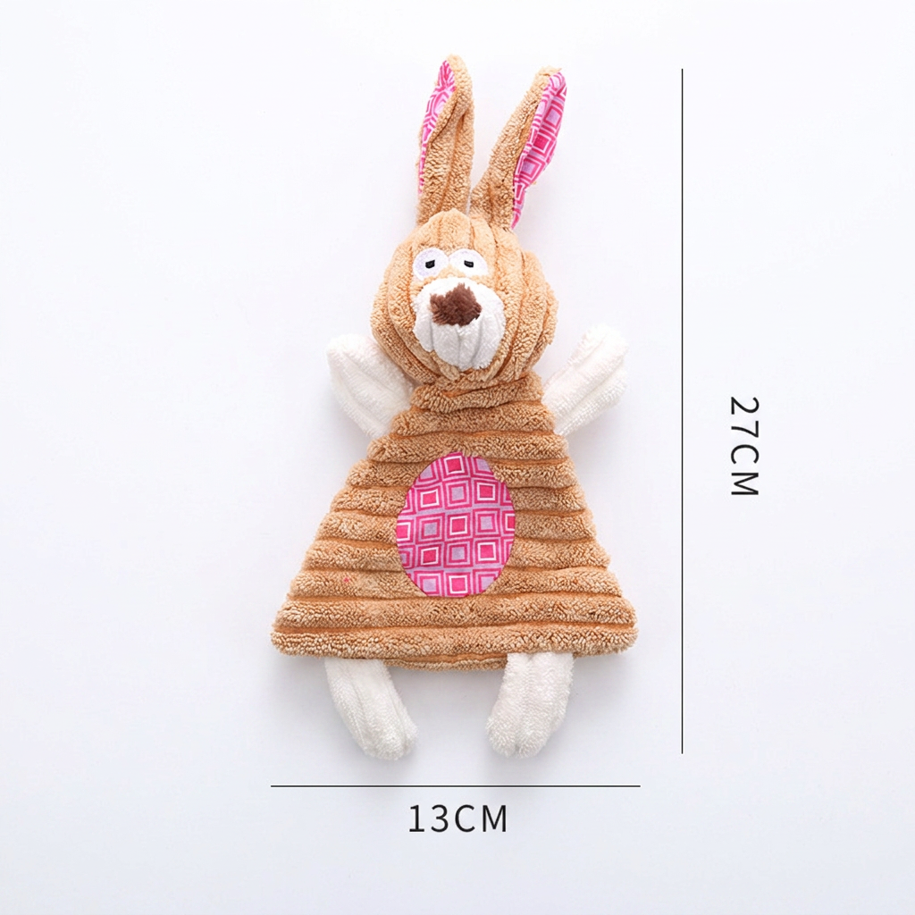 Hållbar prasslande hundleksak utan fyllning med pip (3‑pack)