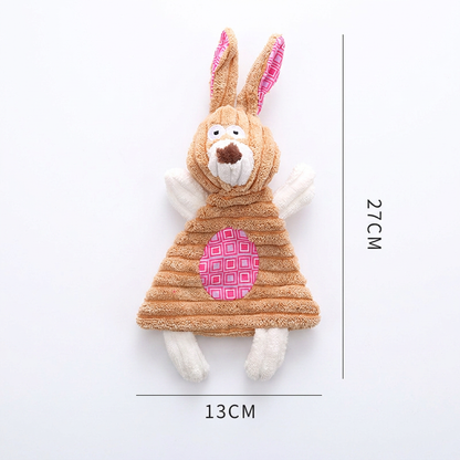 Hållbar prasslande hundleksak utan fyllning med pip (3‑pack)