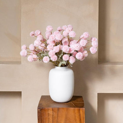 Faux Kiku-blomma – 10 stjälkar / 50 huvuden