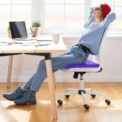 🔥💺 Gelpute i sete – ergonomisk trykkavlastning for rygg og sete når man sitter over lengre tid.